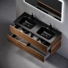 Тумба подвесная SANCOS Urban 1190х450х550, c двумя ящиками оснащенными доводчиками, дуб чарльстон , арт. UUR120-2ECH