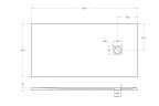 Душевой поддон из искусственного мрамора в комплекте с сифоном BelBagno UNO TRAY-MR-UNO-AH-160/80-35-W-CR
