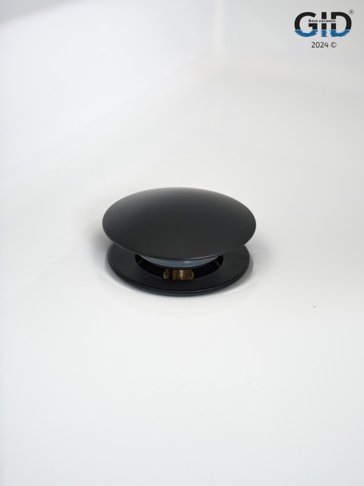 Донный клапан Gid без перелива G-55BM 76602K черный матовый 7x7x10