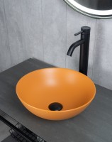 Раковина Gid 9081orm 53405 накладная оранжевая матовая 36x36x14