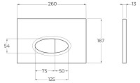 Кнопка смыва BelBagno BB050CR.MAT, матовый хром