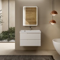 AQM900380WH &quot;S3&quot; тумба под умывальник подвесная 80 см., цвет белый глянец.