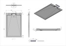 Поддон для душа из искусственного камня VST-4SRL9016W, 1600*900*25, белый матовый