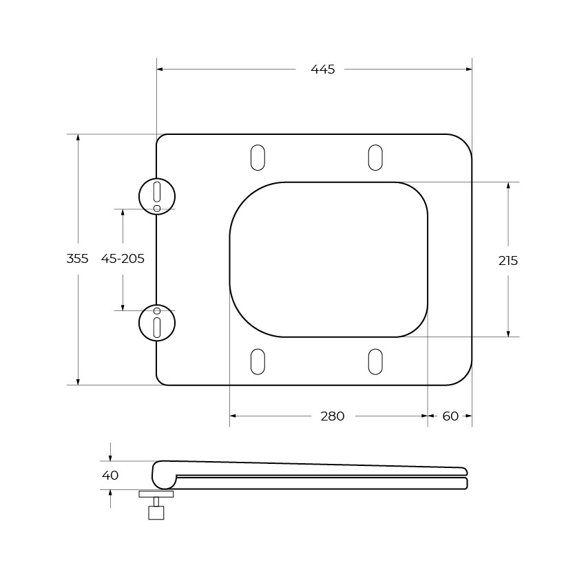 Унитаз подвесной безободковый с сиденьем BelBagno LUCE BB076CH-TOR/SC
