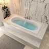 Ванна из искусственного камня Uperwood Lotus 170x75 см, белая