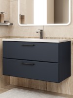 Тумба под раковину для ванной Uperwood Foster New 90 см, подвесная, черная