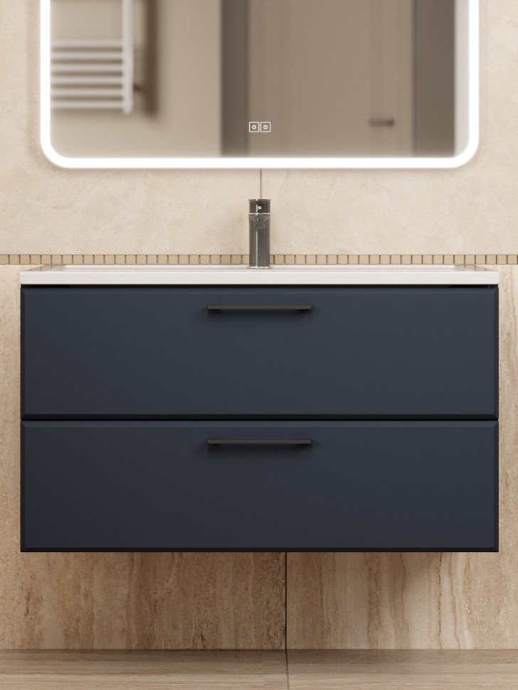 Тумба под раковину для ванной Uperwood Foster New 90 см, подвесная, черная