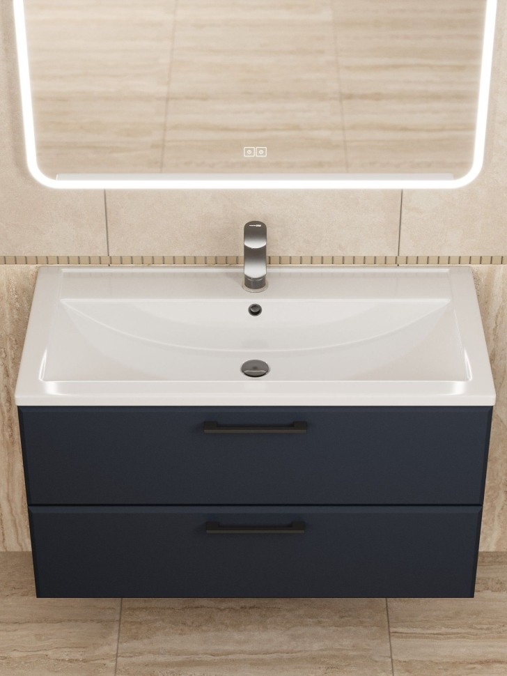 Тумба под раковину для ванной Uperwood Foster New 90 см, подвесная, черная