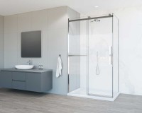 Душевой уголок Como Soft VSR-1CS1011CL, 1100*1000, хром, стекло прозрачное