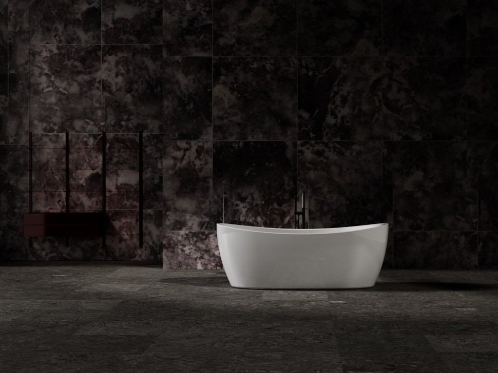 Ванна Solid Surface Vincea VBT-6S03MW, 1700*800*630, белый мат., слив-перелив в комплекте