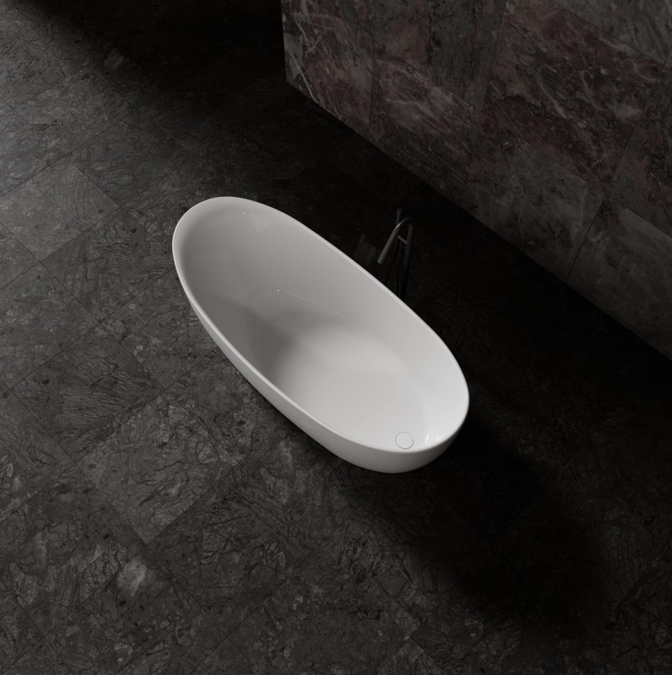 Ванна Solid Surface Vincea VBT-6S03MW, 1700*800*630, белый мат., слив-перелив в комплекте