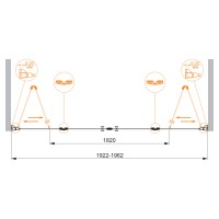 Душевая дверь CEZARES ELENA-W-BS-22-200-C-Cr