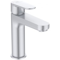 Ideal Standard CERAFINE O Смеситель для раковины с д/кл. ClickClack, Silver (Серебро)