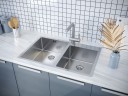 Мойка нерж. сталь KRONER 78/2S, PM237851-BS, брашированная нерж.сталь, 780х510мм, Paulmark