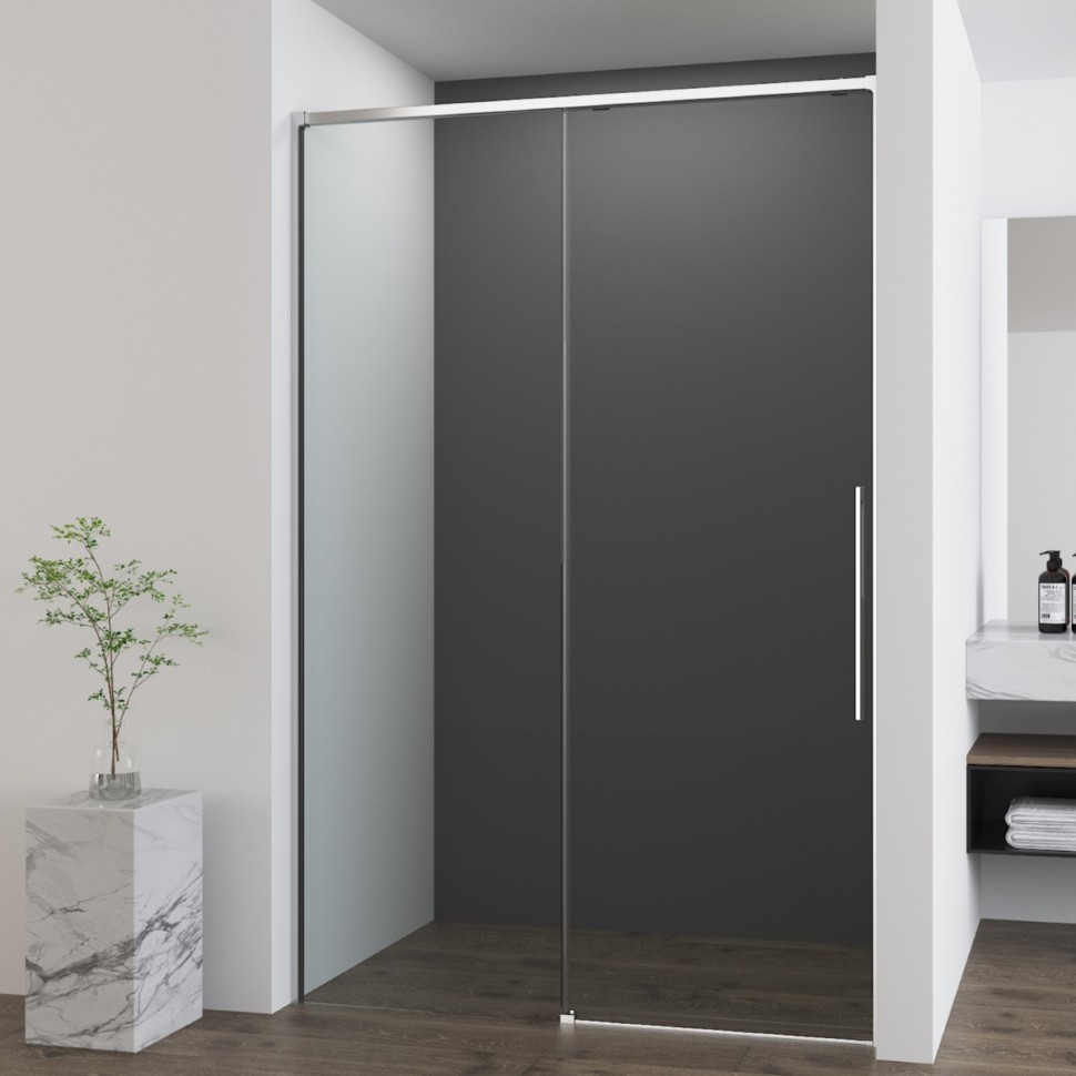 Душевая дверь Ultima VDS-7UL140CL, 1400, хром, стекло прозрачное