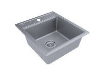 Мойка STEPIA 45, IT-GRANIT, PM114651-GRM , серый металлик, 460х510, Paulmark