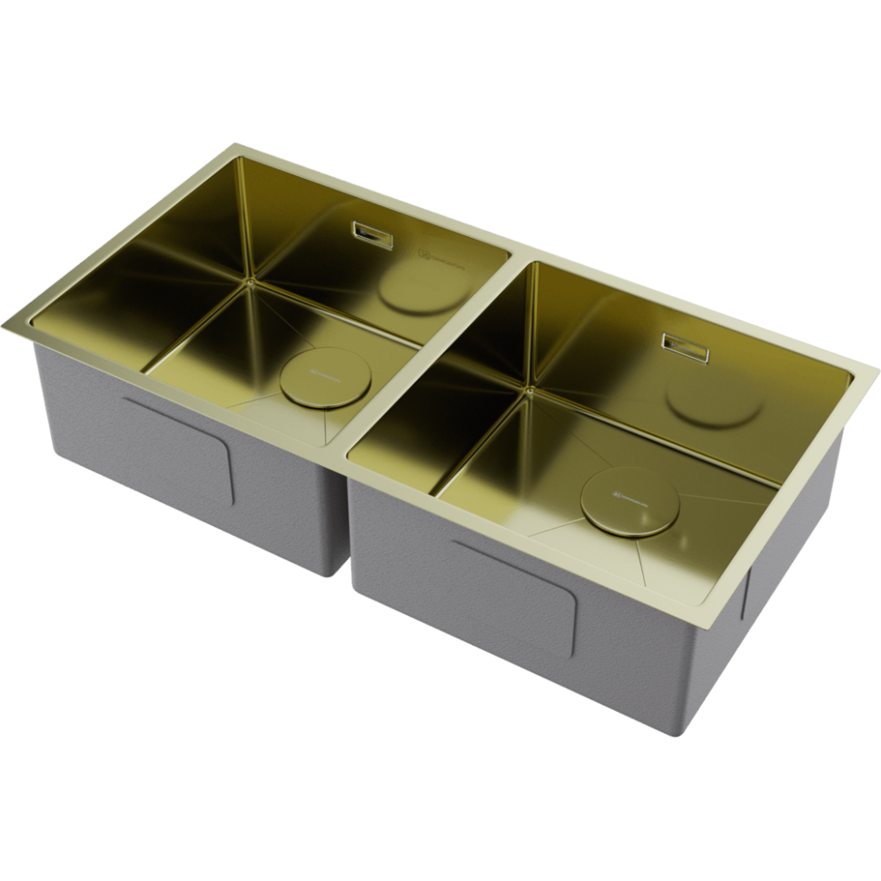 Кухонная мойка Omoikiri Taki 86-2-U/IF-LG нерж. сталь/светлое золото