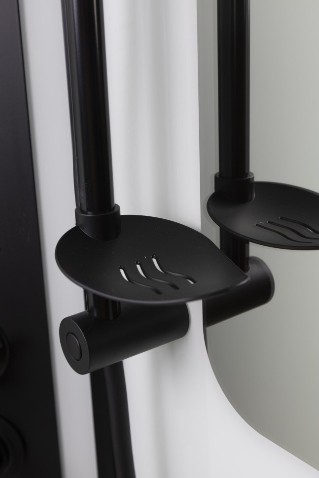 Душевая кабина Niagara Premium NG-6902-01GD BLACK (100х100х220) низкий поддон(16 см),черный,стекло тонированное,4 места