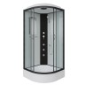 Душевая кабина Niagara Classic NG-6703-14G (80х80х215) средний поддон(26см),черный,стекло прозрачное,4 места