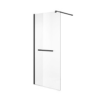 Душевая перегородка Niagara Nova NG-681-10ВLACK (100х195) черный,стекло прозрачое,1 место