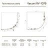 Душевой угол Veconi Rovigo RV-107B, 800x800x1900, черный, стекло прозрачное