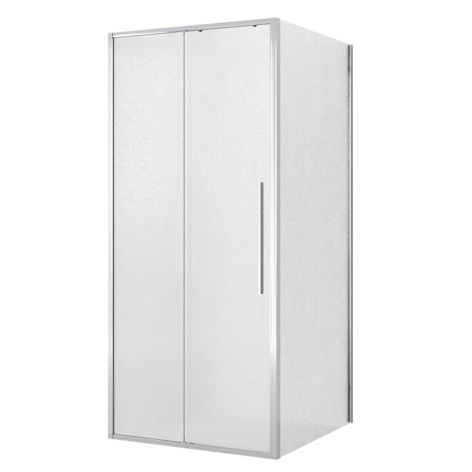 Душевое ограждение Niagara Nova NG-65-9CH-CH80-34 (90х80х195) прямоугольник,хром,дверь раздвижная,стекло шиншилла,2 места
