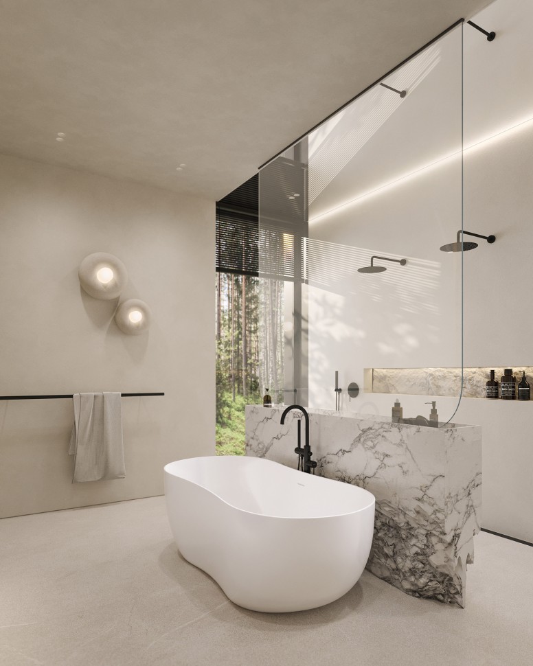 Ванна из искусственного камня ABBER Stein AS9604 белая матовая