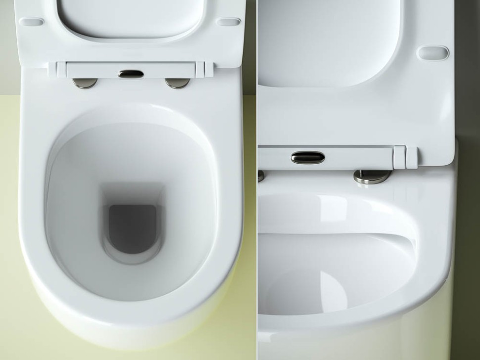 Напольный приставной унитаз Metropol Rimless CN4004