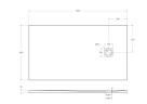 Душевой поддон из искусственного мрамора в комплекте с сифоном BelBagno UNO TRAY-MR-UNO-AH-160/90-35-W-CR