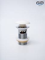 Донный клапан Gid с переливом Wh100-1 71102K белый 7x7x10