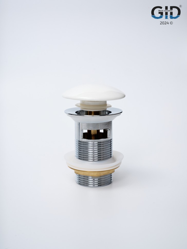 Донный клапан Gid с переливом Wh100-1 71102K белый 7x7x10