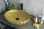Раковина Gid Nc444 52233 накладная золотая 51x39x14.5