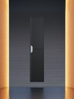 Шкаф-пенал для ванной подвесной Uperwood Modul 33х36х150 см, черныйатовый