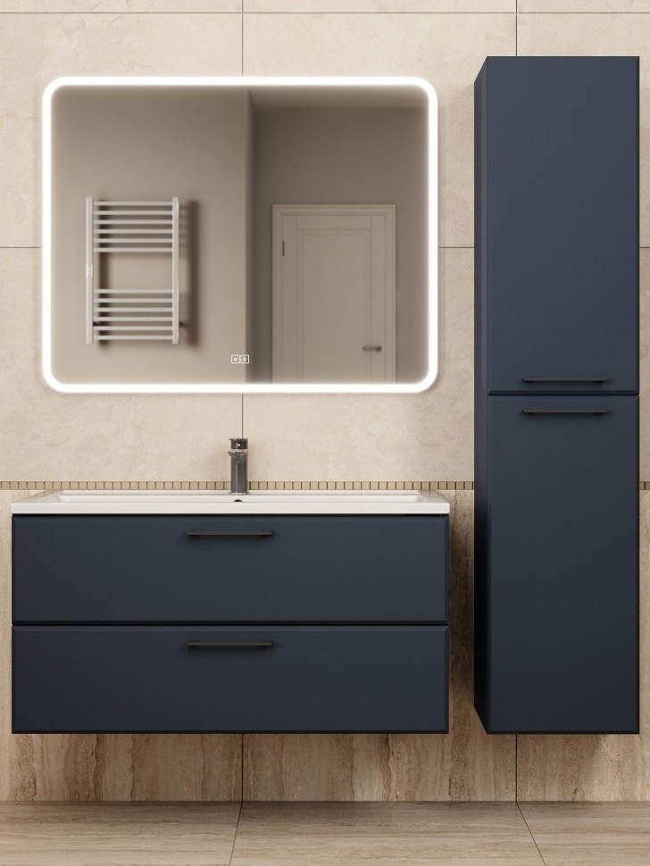 Тумба под раковину для ванной Uperwood Foster New 100 см, подвесная, черная