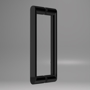 Душевой уголок Дайс (Dice) VSR-4D8016CLB, 1600*800, черный, стекло прозрачное