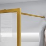 Душевая перегородка Walk-In VSW-1HC120CFBG, 1200*2000, браш. золото, стекло прозрачное/рифленое