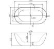 Акриловая ванна BELBAGNO BB27, 1500x780x590