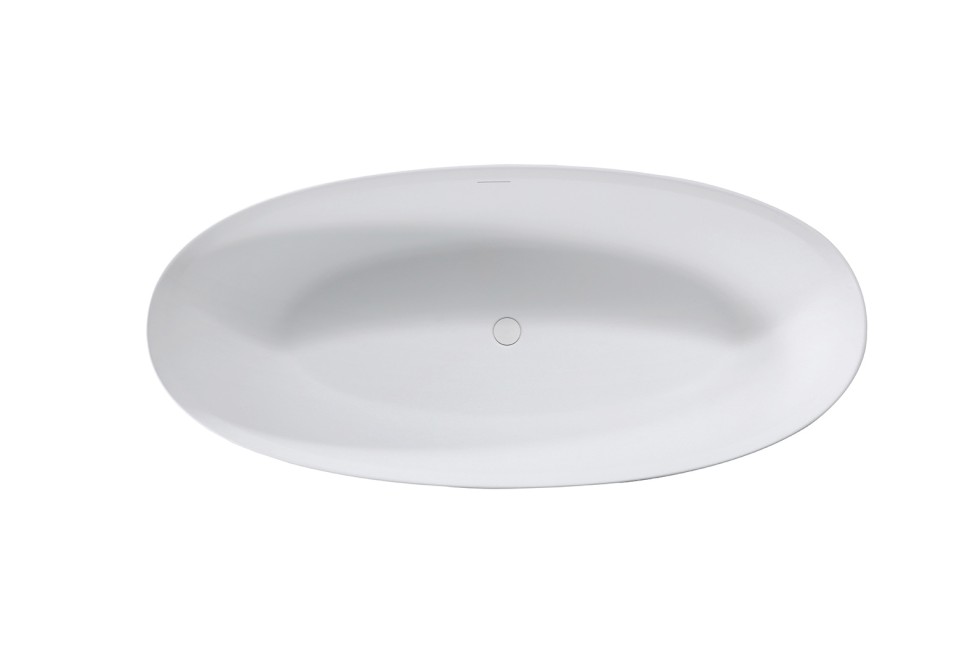 Ванна Solid Surface Vincea VBT-4S01MW, 1700*760*560, белый мат., слив-перелив в комплекте