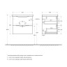 База под раковину подвесная BelBagno MARINO-CER-600-2C-SO-BO-P Bianco Opaco