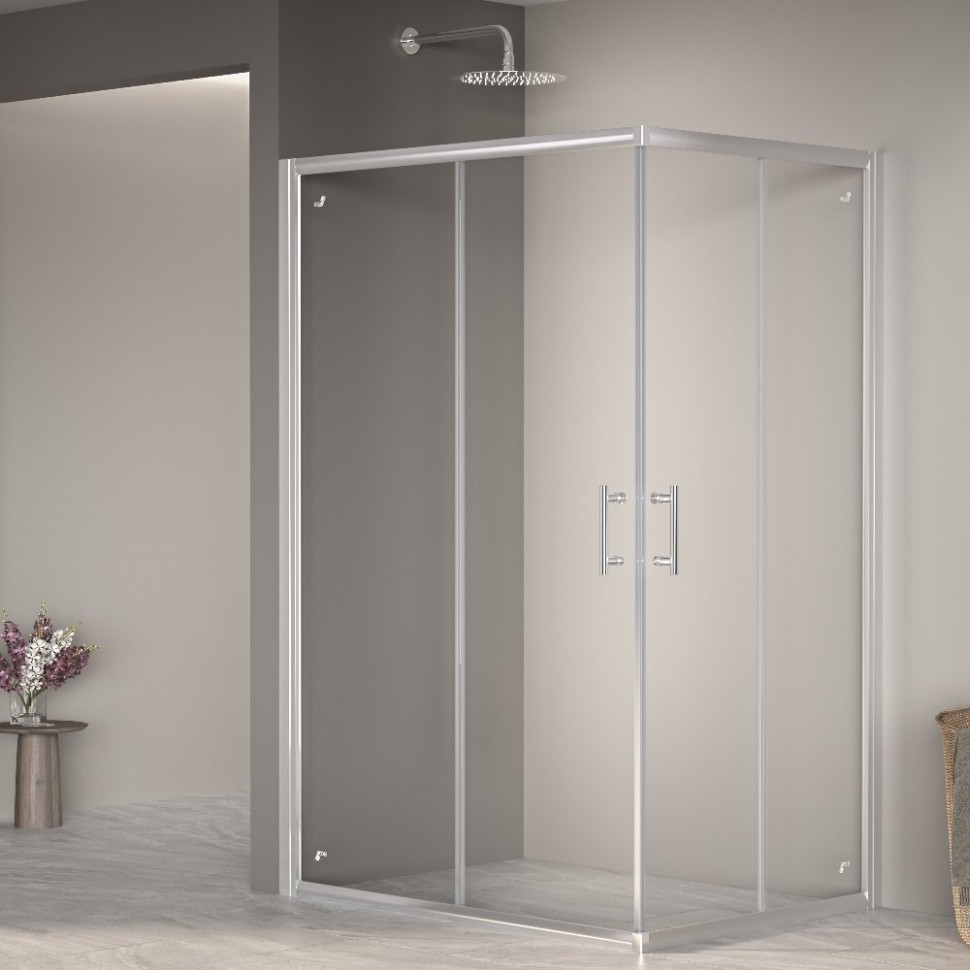 Душевой уголок RGW 80х120х185 см PA-146 Прямоуг., Хром, Прозрачное, 6 мм Easy Clean (020814682-11)
