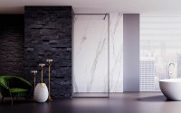 Душевая перегородка Veconi Korato KR-81GR, 700x2000, брашированный графит, стекло прозрачное KR81GR-70-01-C8