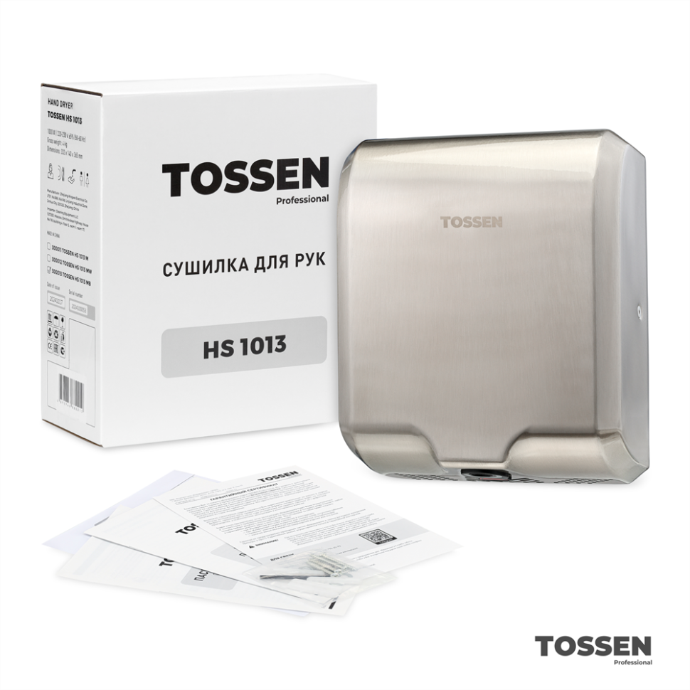 TOSSEN HS 1013 M - сушилка для рук (коллекция «Матовая сталь»)  