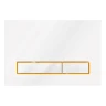 Кнопка смыва для унитаза Veconi  Square Design VFSD-WHG,150х220х13, пластик, белый, кайма - матовое золото