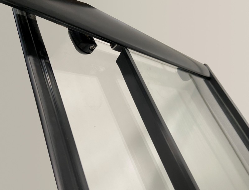 Душевой уголок Niagara Eco NG-018-14Q BLACK (100х80х195) низкий поддон(13см),черный,стекло мозаика,2 места