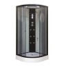 Душевая кабина Niagara Ultra NG-1902-01 (100х100х220) низкий поддон(16см),черный,стекло тонированное,4 места