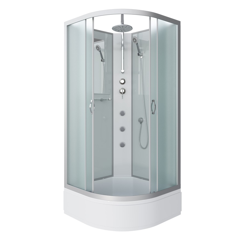 Душевая кабина Niagara Classic NG-3301-14BKTG (90х90х210) средний поддон(26см),стекло матовое,4 места