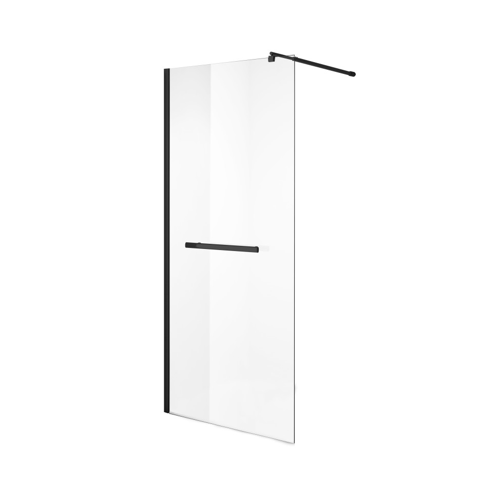 Душевая перегородка Niagara Nova NG-681-11ВLACK (110х195) черный,стекло прозрачое,1 место