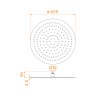 Верхний душ 3D круглый RGW SP-81B (Черный, 400)