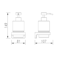 AQM7312CR Tivoli Диспенсер для жидкого мыла, латунь/матовое стекло, хром