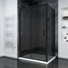 Душевой угол Veconi Rovigo RV-055BT, 1400х1000х1950, черный матовый, тонированное стекло